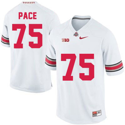 Ohio State Buckeyes Men's Orlando Pace #75 White Authentic Nike College NCAA Stitched Football Jersey OS19M18ZD